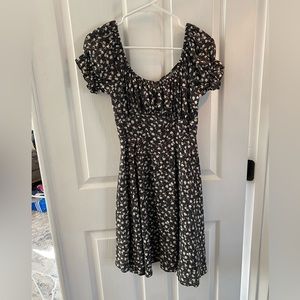 Black Spring flowy dress!